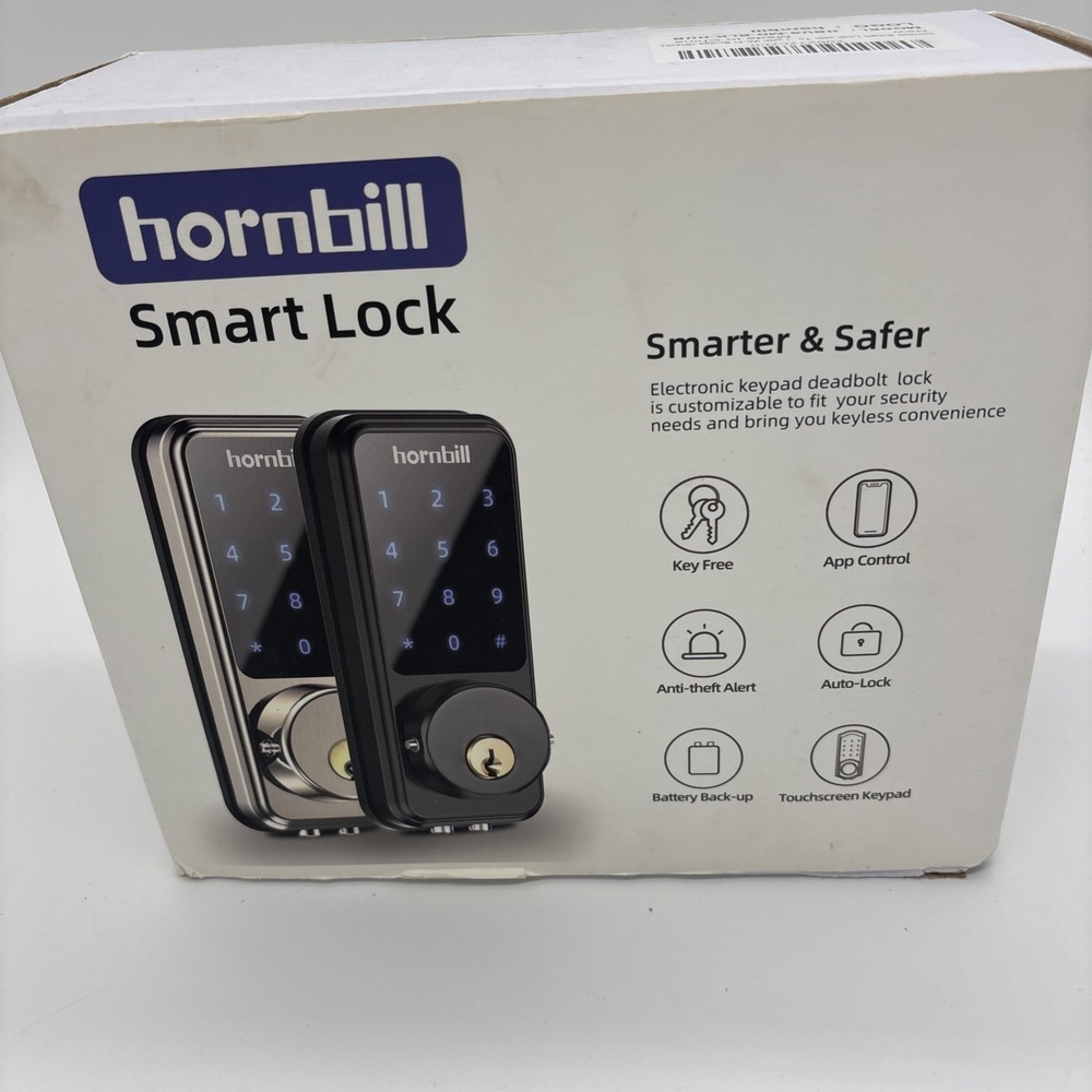 Hornbill WiFi‎ Smart Deadbolt Lock, Touchscreen Keypad, Keyless Entry, Bluetooth